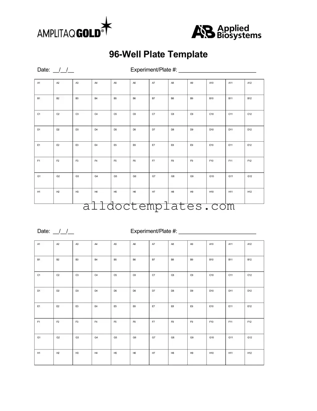 Fill in a Valid 96 Well Form