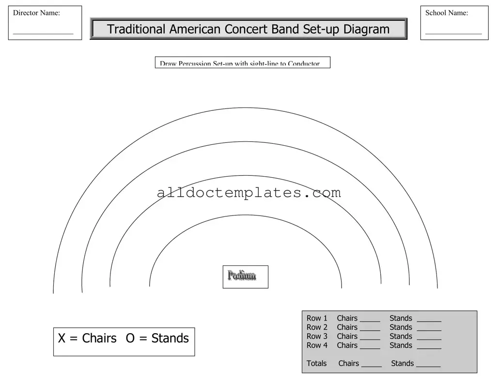 Fill in a Valid Band Seating Chart Form