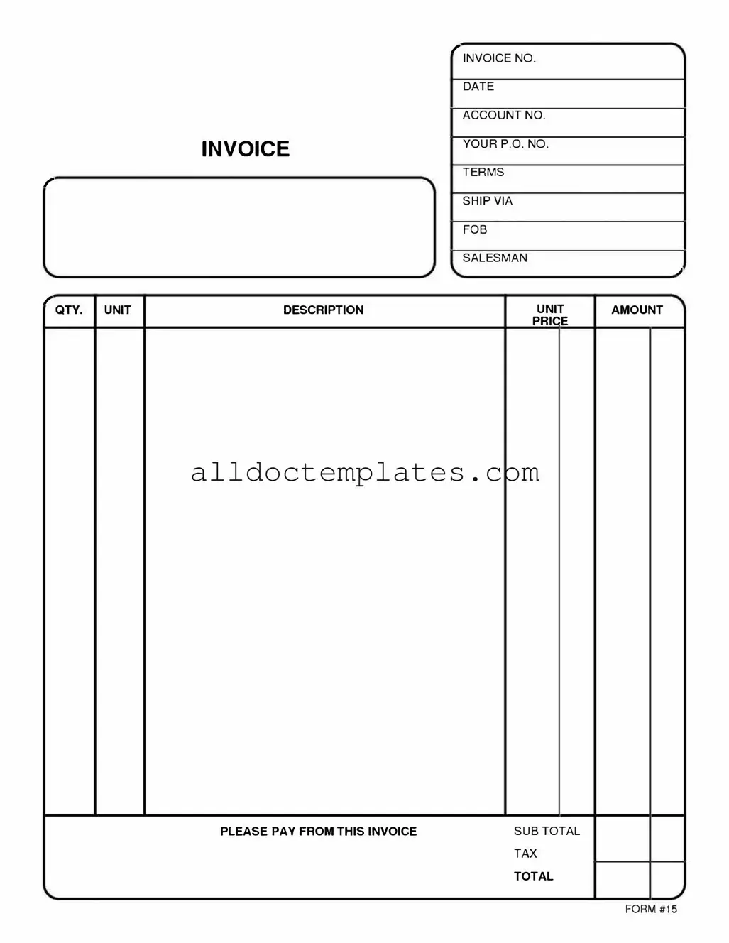 Fill in a Valid Free And Invoice Pdf Form