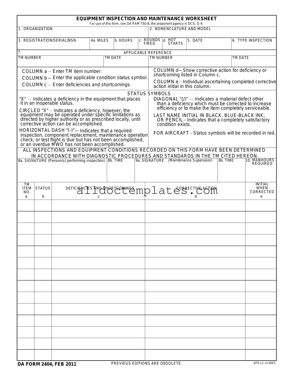 Fill in a Valid Da 5988 E Form