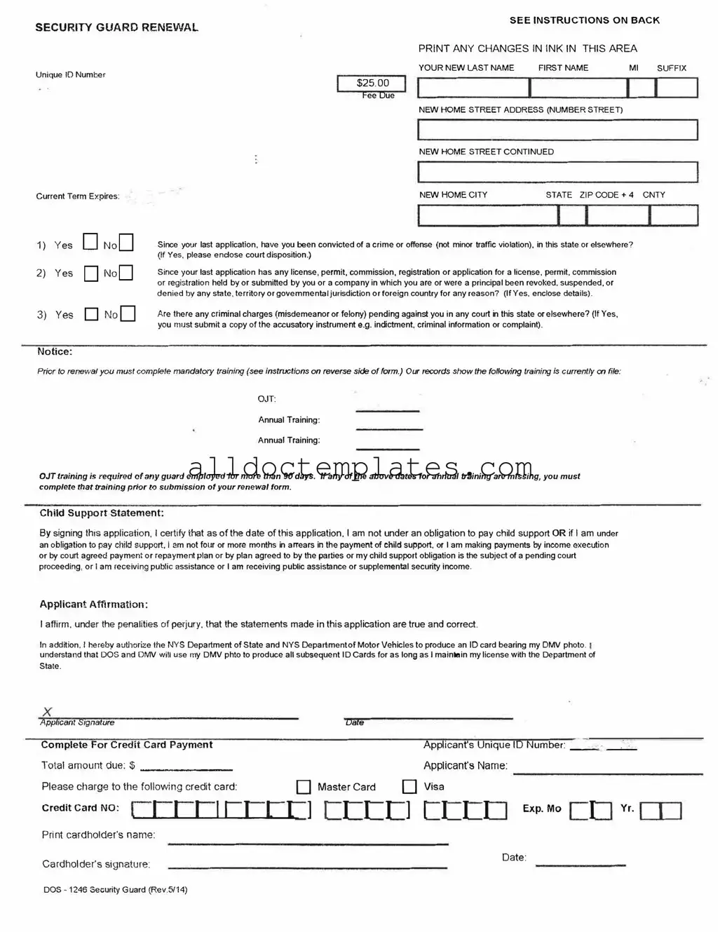 Fill in a Valid Dos 1246 Form