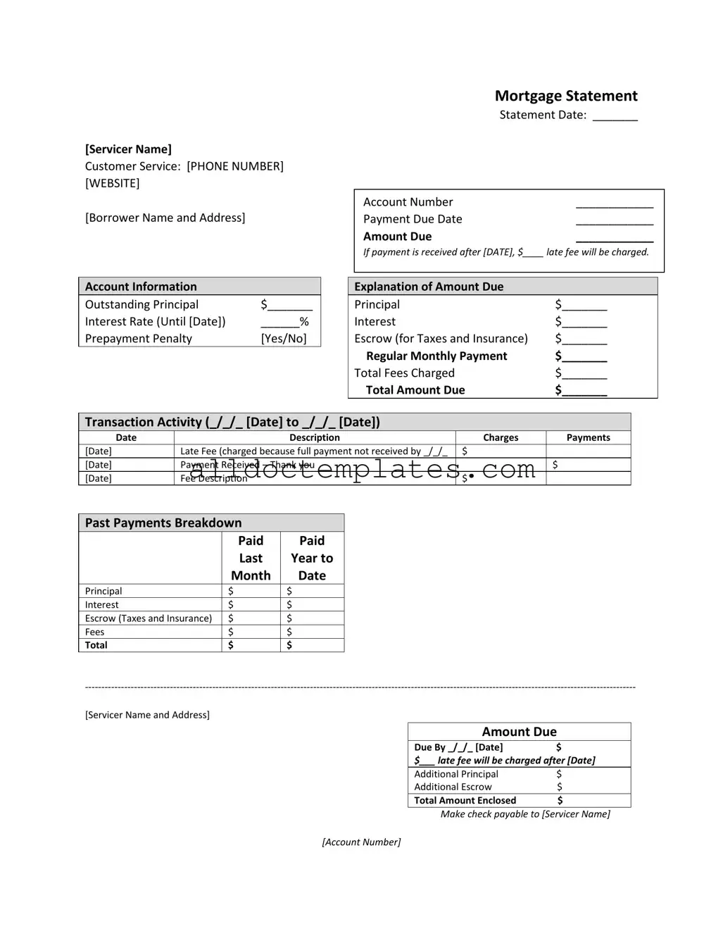 Fill in a Valid Mortgage Statement Form