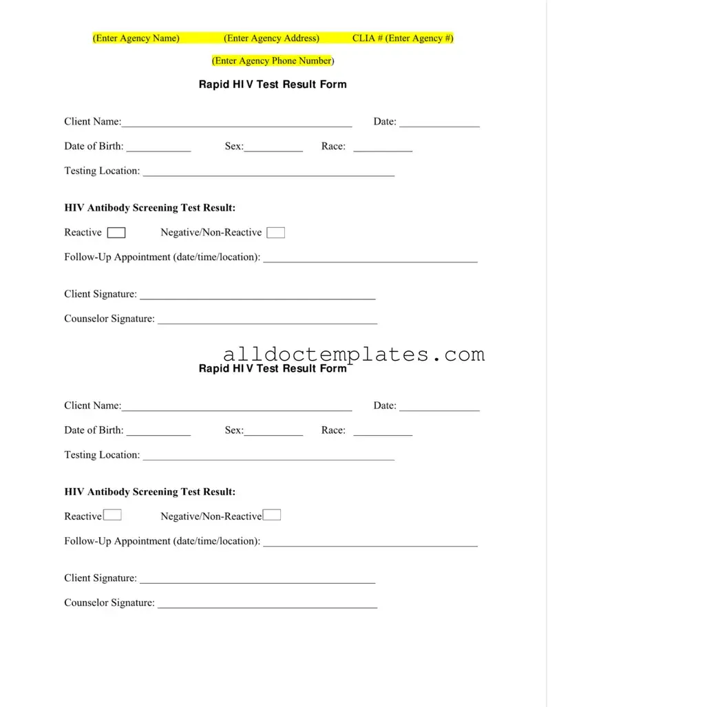 Fill in a Valid Negative Hiv Test Form