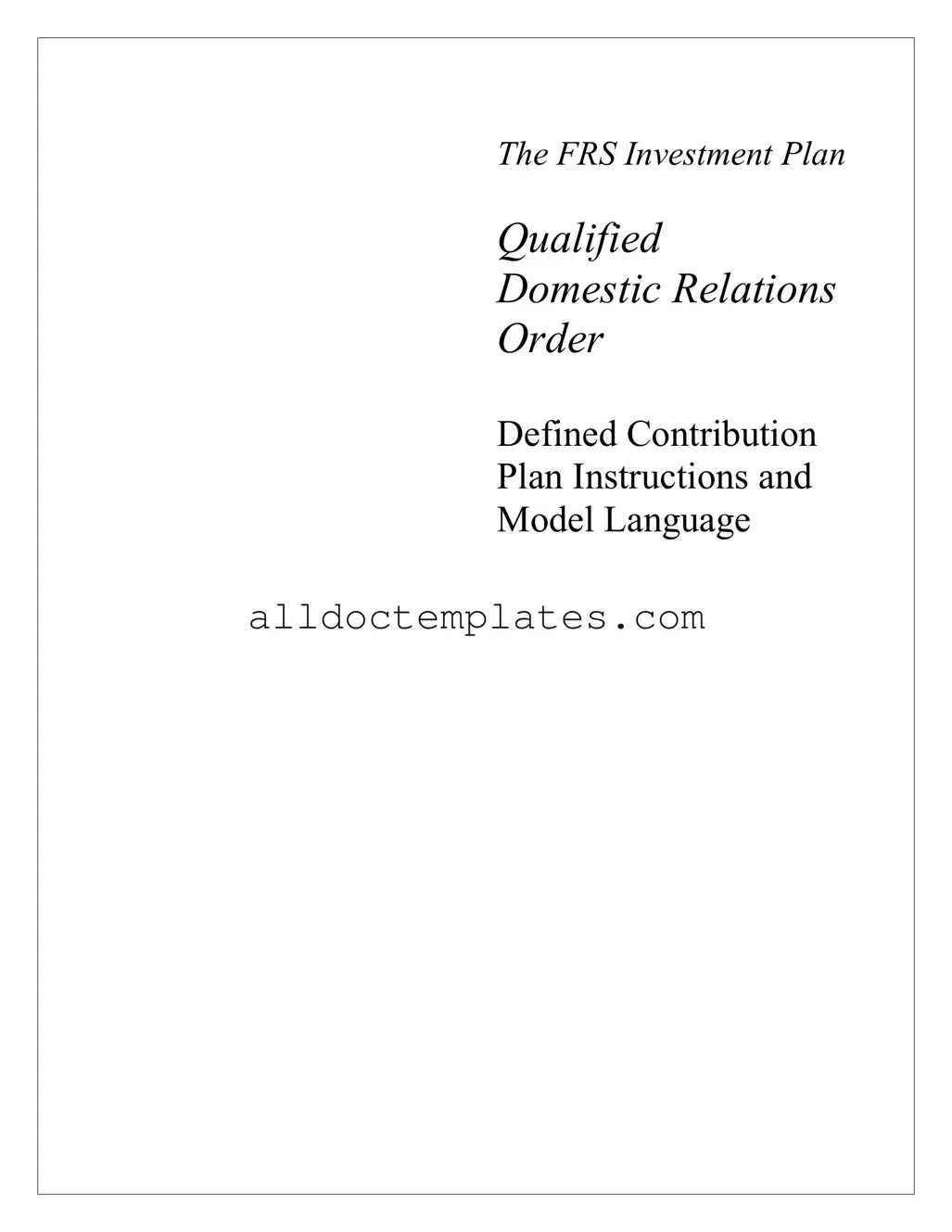 Fill in a Valid Qdro Form