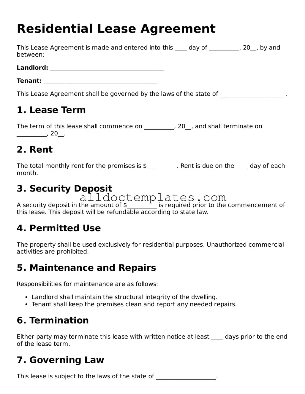 Valid Lease Agreement Template