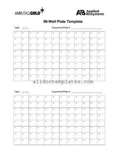 Fill in a Valid 96 Well Form