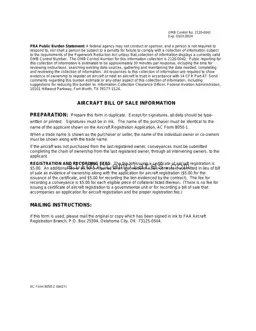 Fill in a Valid Aircraft Bill of Sale AC 8050-2 Form