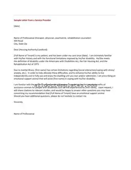 Fill in a Valid Emotional Support Animal Letter Form