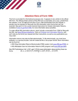 Fill in a Valid IRS 1096 Form