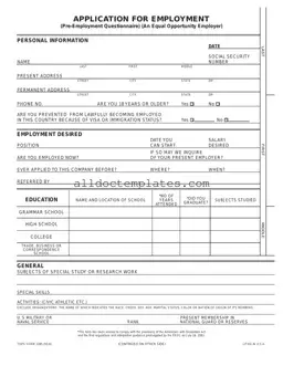 Fill in a Valid Employment Application Pdf Form