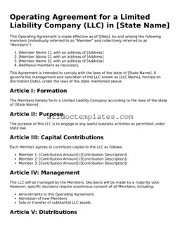 Valid Operating Agreement Template