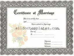 Fill in a Valid Marriage Certificate Form