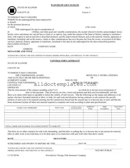 Fill in a Valid Chicago Title Waiver Format Form