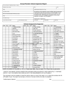 Fill in a Valid Dot Vehicle Inspection Form