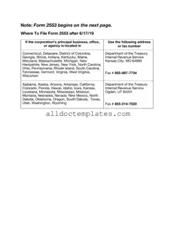 Fill in a Valid IRS 2553 Form