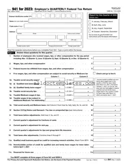 Fill in a Valid IRS 941 Form