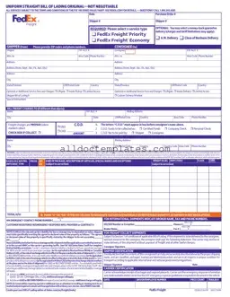 Fill in a Valid Fedex Bill Of Lading Form