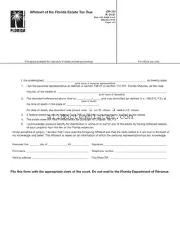Fill in a Valid Fl Dr 312 Form