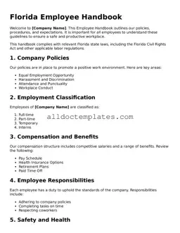 Free Employee Handbook Document for Florida State