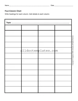 Fill in a Valid Four Column Chart Form
