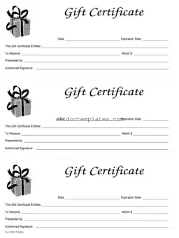 Fill in a Valid Gift Certificate Form