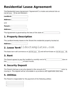 Valid Residential Lease Agreement Template