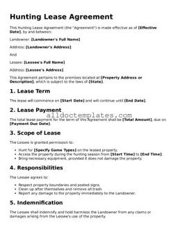 Valid Hunting Lease Agreement Template