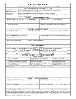 Fill in a Valid Hurt Feelings Report Form