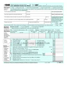 Fill in a Valid IRS 1040 Form