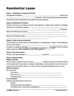 Fill in a Valid Lf310 Residential Lease Form