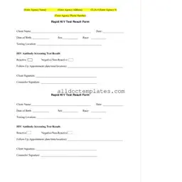 Fill in a Valid Negative Hiv Test Form