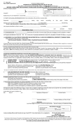 Fill in a Valid New Jersey Affidavit of Consideration RTF-1 Form