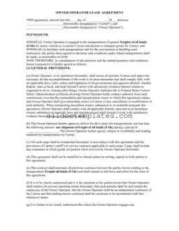 Fill in a Valid Owner Operator Lease Agreement Form
