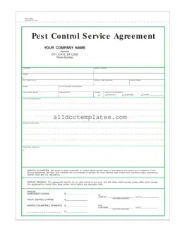 Fill in a Valid Pest Control Contract Form