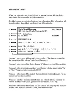 Fill in a Valid Prescription Label Form