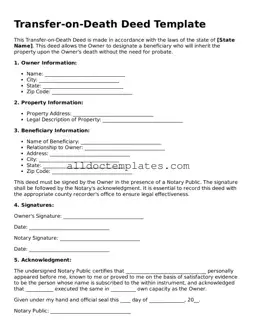 Valid Transfer-on-Death Deed Template