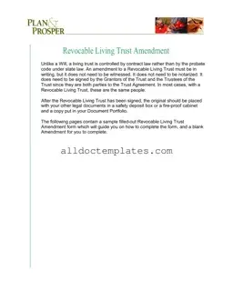 Fill in a Valid Trust Amendment Form