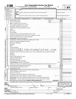 Fill in a Valid IRS 1120 Form