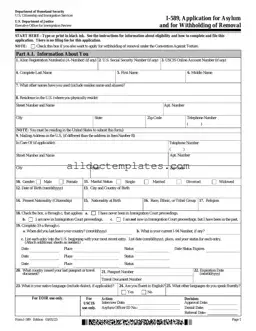 Fill in a Valid USCIS I-589 Form