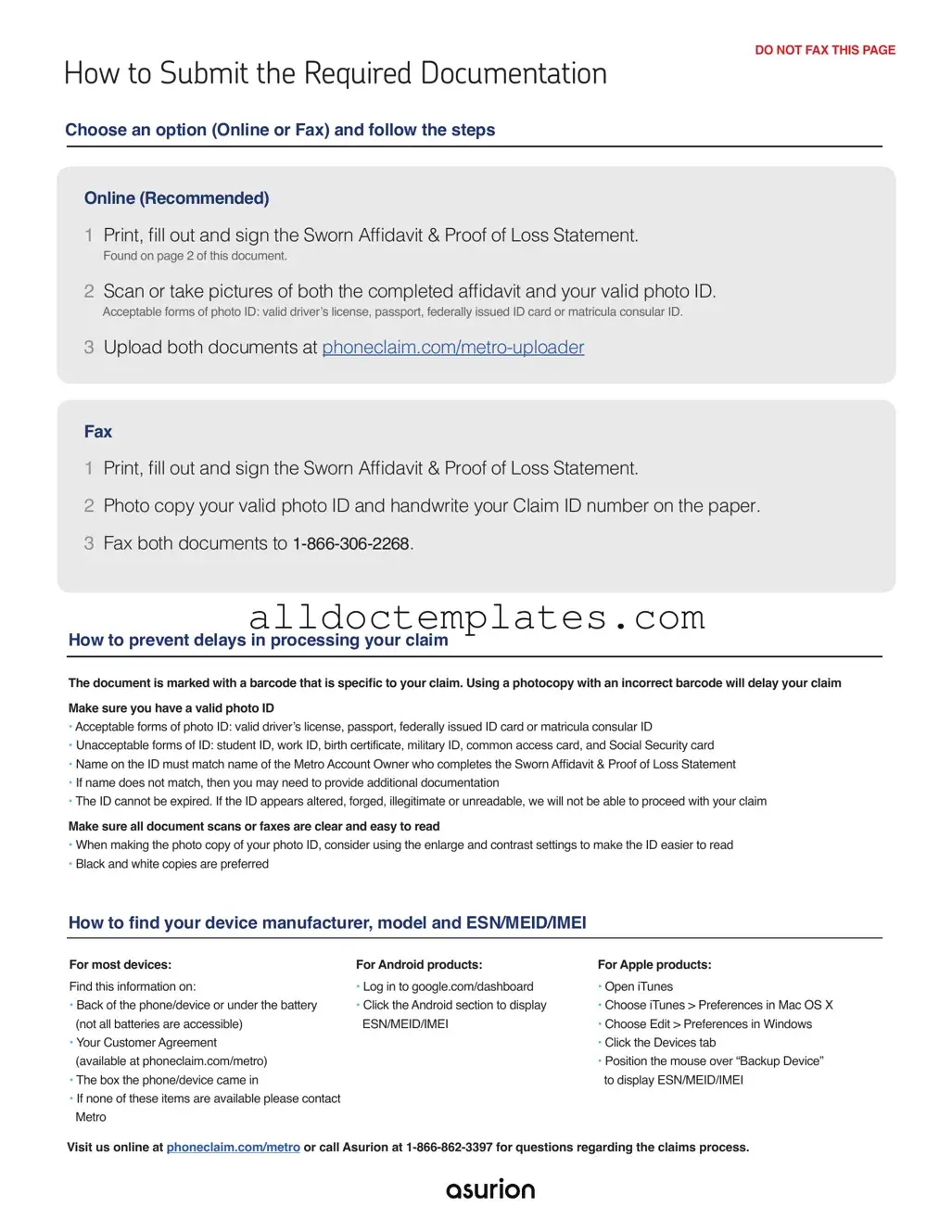 Fill in a Valid Asurion F-017-08 MEN Form