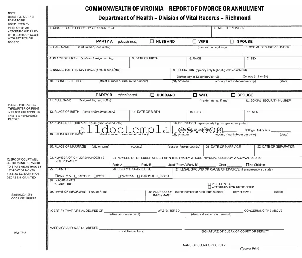 Fill in a Valid Vs 4 Form
